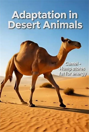 Adaptation in desert animals. #adaptationinanimals #schoolscience #scienceshorts #animals #camel