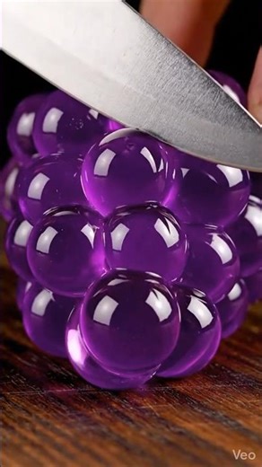 Realistic Glass Purple Grapes 🍇| Full Bunch Cutting ASMR #asmr #shorts #cuttingasmr #satisfying