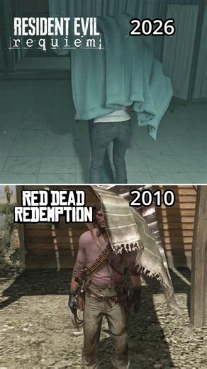 Resident Evil Requiem (2026) VS RDR1 (2010) - Cloth Physics Comparison