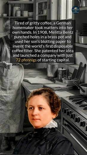169K views · 2.4K reactions | A German homemaker invented the coffee filter in 1908 using a brass pot and her sons blotting paper. #history #didyouknow #invention #coffeehistory | Archaeology and Lost Civilizations | Facebook