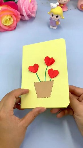 1M views · 6.5K reactions | DIY Greeting Card ♦️ #flower #fbreels #decoration #valentine #rosé #reels #flowerstagram #viral #juniorsartanddiy #trending #flowers #DIYDecor #greeting #gift #Handmade #greetingscards #heart #greetings #greetingcards #card #greetingcard #greetingcarddesign #flowershop #valentines #PaperCrafts #handmadeisbetter #craft #walldecor #diy #virals | Juniors Art and DIY | Facebook
