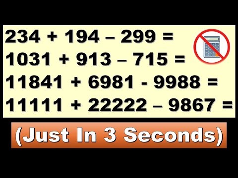 COOL MATHS TRICK / ADDITION AND SUBTRACTION TRICK