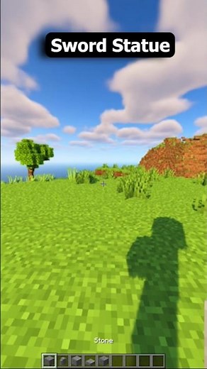 Sword Statue Tutorial | Minecraft tutorials #minecraft #minecraftbuildhacks #minecraftshorts