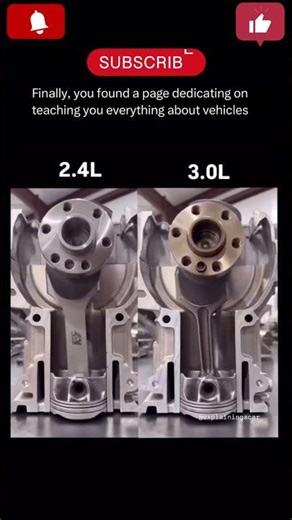 How 2.4L and 3.0L Vehicle Engine Works 🤔 #carlover #car #technology