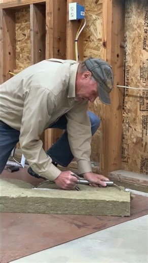 Cutting Rockwool with Guide