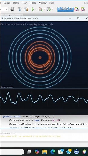 How Earthquakes Travel Through the Ground | JavaFX Simulation #shorts