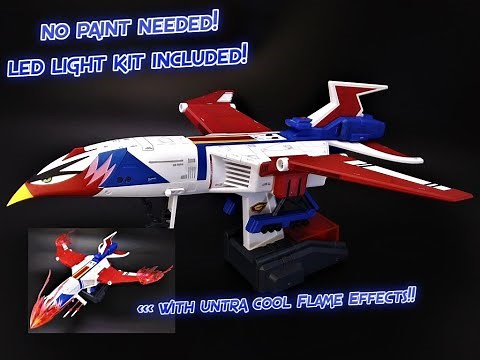 G-Force Battle of the Planets New God Phoenix Gatchaman II w/LED Lights Scale Model Kit Review Build