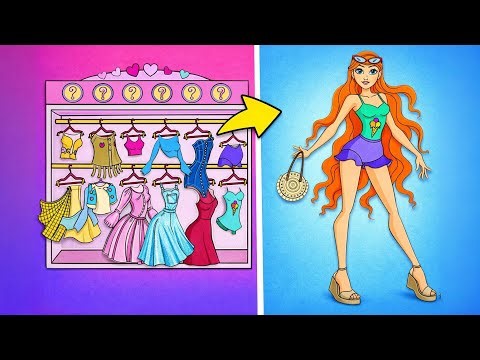 🌈 Spin the Wheel! Cute Paper Princess Makeovers 👗✨