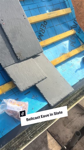 Pitch change detail in Slate… #roofing #roofer #slate