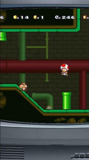 Toad's World 2 #youtubeshorts #supermarioworld #smw #snes #toad #smwhack #shorts