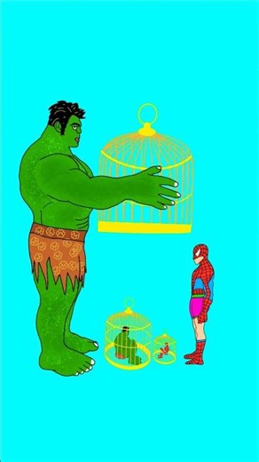 Who's Trapped Now? Hulk vs Spider man 😂 @DToonsTv | Animation | Short
