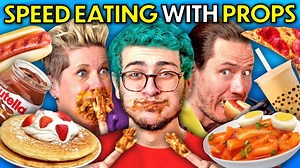 2M views · 63K reactions | Speed Eating Challenge - with no hands?! | People Vs Food By React | Facebook