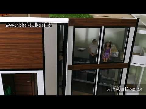 Modern Barbie House Tour | Bare Interior | Dollhouse Tour | World Of Doll Crafts