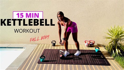 15-min kettlebell full-body workout at home