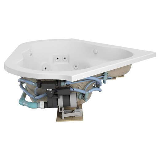 EverClean 60 inch x 60 inch Corner Whirlpool