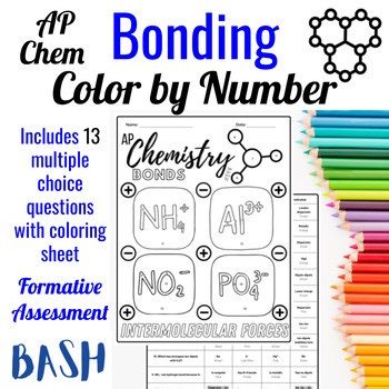 AP Chemistry Intermolecular Forces Polyatomic Color by Number Science Activity