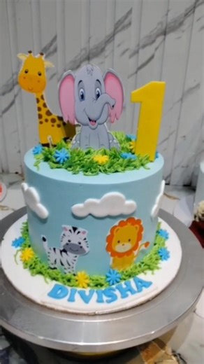 🐯🌿 Jungle Theme Cake Making 😱🔥 | Wild Birthday Cake Design 🎂 #shorts #cake #viral