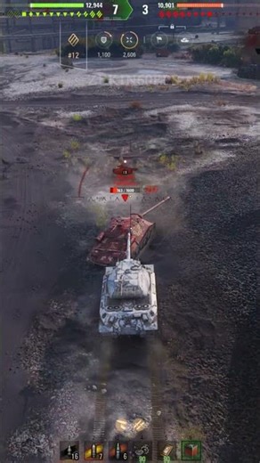 Powerful Tank Ramming. #wot#WorldofTanks
