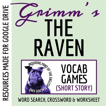 "The Raven" Vocabulary Games for HS | Grimm's Fairy Tale Activities | Digital