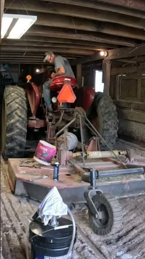Starting the Farmall 460 Tractor for Mower Maintenance