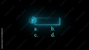 Quiz Animation template, Quiz Line Animation with option selection , question and test menu choice quiz your option 4k video