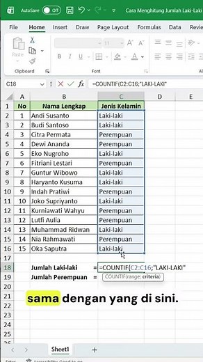 How to Count the Number of Boys and Girls in Excel #computertutorial #excel #learncomputers