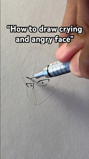 How to draw crying and angry face