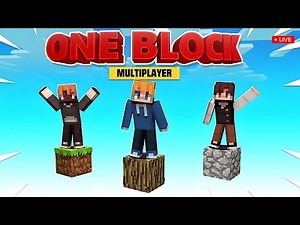 Surviving on ONE BLOCK! Minecraft With friends Live #Minecraft #OneBlock