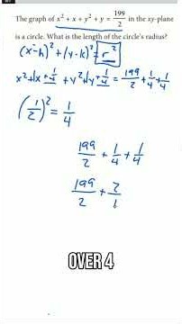 Find Circle Radius: Completing the Square Explained Easily #shorts