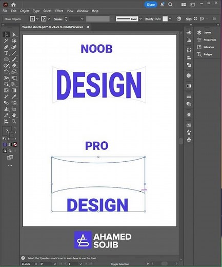 Make Any Shape in Adobe Illustrator with Envelope Distort (Top Object Trick!)