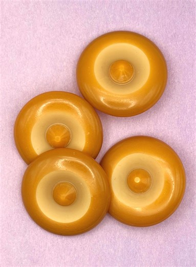Vintage Yellow Plastic Buttons - Etsy
