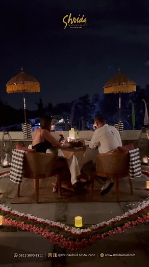 Creating unforgettable moments under the Ubud sky at Shrida🍷 A night of romance, exquisite cuisine, and enchanting ambiance that paints memories in every bite and gaze ❤️🕯️ Reserve your table now, click link on bio. #ShridaTasteOfUbud #ShridaUbud #ShridaUbudRestaurant #dessert #dessertbali #dessertubud #ubudbali #UbudFood #cocktailsbali #steakbali #steakubud #cocktailsubud #barubud #ubudbar #ubudrestaurant #restaurantubud #ubudfoodies #ubudcentral #ubudmarket #romanticdinner #romanticdinnerubu