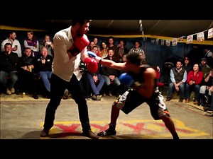 Two men fight one , fight-club Tag Team - Outback Fight Club - Tent Fighting Australia