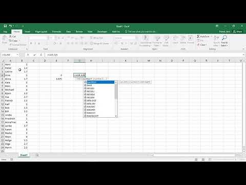 Excel - Measures of Dispersion