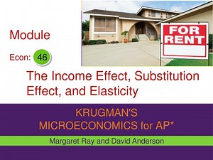 The Income Effect, Substitution Effect, and Elasticity - SlideServe