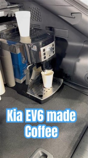 Coffee Break with Kia EV6 V2L! EV Life Hits Different ☕⚡ #KiaEV6 #v2l