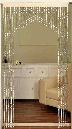 ✨ Stylish Beaded Curtain Decor | Doorway Makeover Idea ✨#shorts