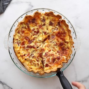 10K views · 200 reactions | The perfect hot breakfast to share with a crowd. It’s filling, savory, and full of delicious flavors. https://lilluna.com/bacon-and-cheese-quiche/ | Lil' Luna - Kristyn Merkley | Facebook