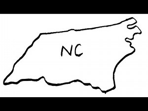 How to Draw Outline Map of North Carolina | Very Easy Drawing Tutorial | ‪@XYZArts007‬