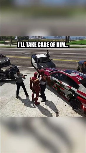 Attempting to escape cops as the FLASH