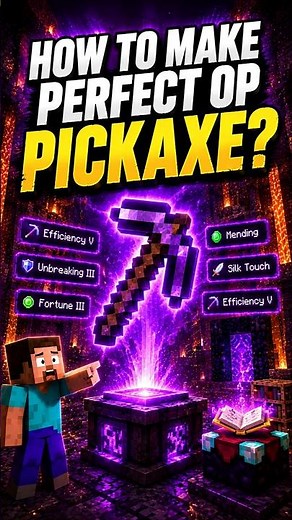 The Perfect OP Pickaxe In Minecraft! ⛏️🤯 #minecraft #shorts #gaming #minecraftfacts #gamingfacts
