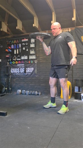 2.2K views | 20kg body-power plate hub lift, curl and press Oh and drop at the end 藍 First time managing this again since my bicep rupture  #grip #gripstrength #strong #challenge | Andy Smith | Facebook