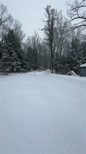 Pushing deep snow #snowplow #snow #fisherplowes