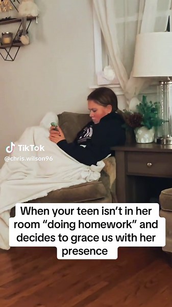 Her “homework” usually consists of watching tv in bed. To be fair she is an A student. #family #teendaughter #fyp