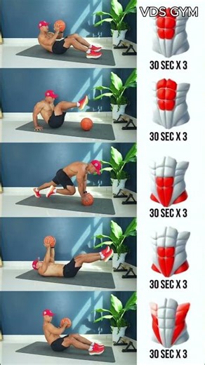 At Home Abs Workout with a Ball – 5 Super Effective Exercises 💪⚽#exercise #gym