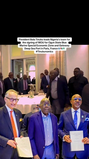 President Bola Tinubu signs MOU for Ogun Blue Marine SEZ, Gateway Port