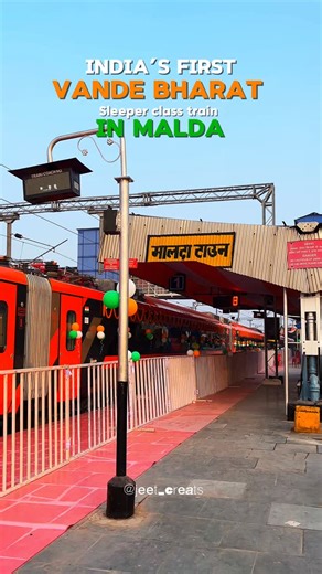 JEET_SAHA on Instagram: "India’s first VANDE BHARAT sleeper class train in Malda 😍 . . #malda #railway #vandebharatexpress #narendramodi #viral"