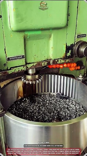 Gear Shaper Machine Milling 400MM During Steel Cutting Work