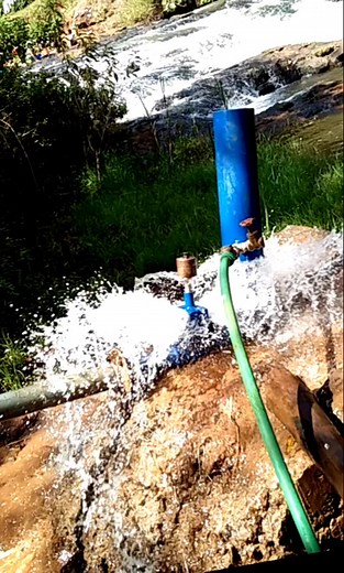 Working principle of a hydram pump, no external fuel or electricity is needed #smart technology..