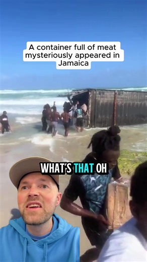 A container full of meat mysteriously appeared in Jamaica #jamaica #meat #container #fyp #viral